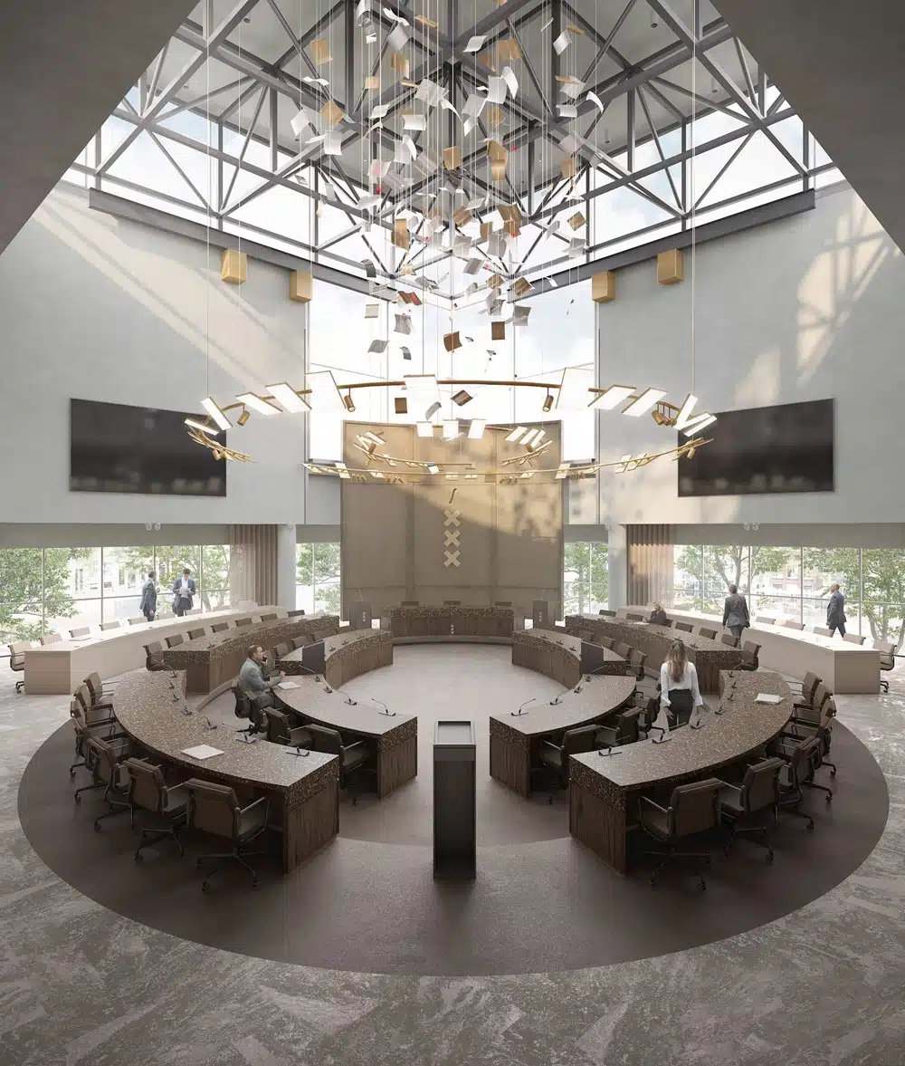 artist s impression de twee snoeken raadzaal stadhuis amsterdam